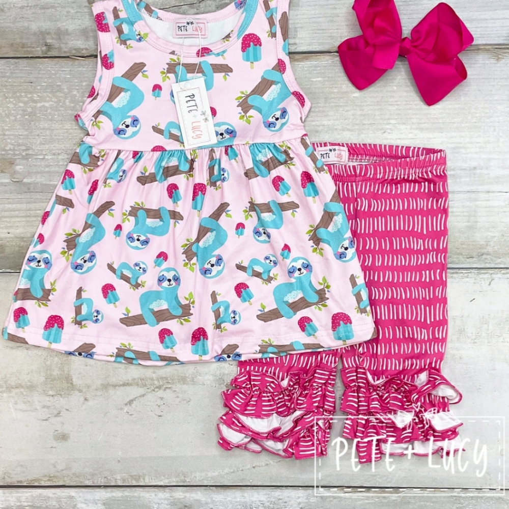 Summer Sloths Capri Set